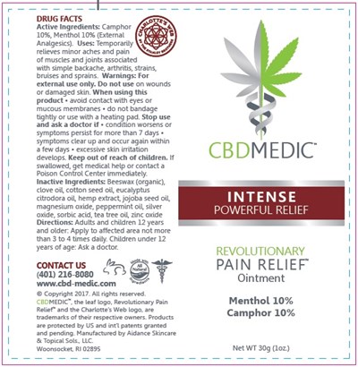 Tube (Cbdmedic Intense 040317)
