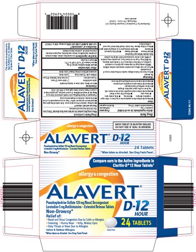 alavert-01.jpg Principal Display Panel - 24 Tablet Blister Pack Carton - alavert 01