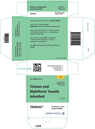 PRINCIPAL DISPLAY PANEL - 10 Syringe Package - tenivac 04
