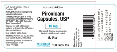 image-02.jpg Piroxicam Capsules 10 mg Bottle Label - image 02