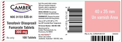Tenofovirdisoproxilfumarate300mg100scountcontainerlabel.jpg Tenofovirdisoproxilfumarate300mg100scountcontainerlabel - Tenofovirdisoproxilfumarate300mg100scountcontainerlabel