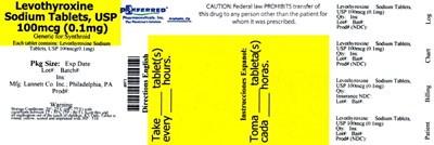 Levothyroxine Sodium Tablets, USP 100mcg (0.1mg) - levothyroxine sodium tablets usp 6