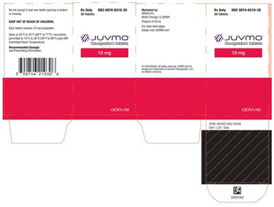 Principal Display Panelrx Only  Ndc 0074-6210-3030 Tabletsjuvmo™(tavapadon) Tablets10 mg (Juvmo 05)