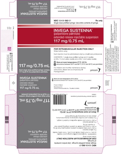 invega-17.jpg PRINCIPAL DISPLAY PANEL - 117 mg Syringe Carton - invega 17