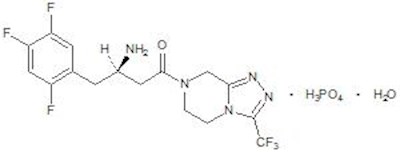 Image Of Sitagliptin Chemical Structure (Januvia 01)