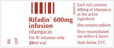 Principal Display Panel (600 mg Vial Label)