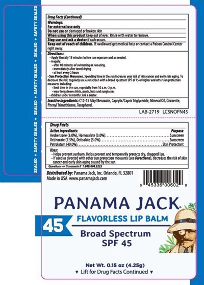 Panama Jack Spf 45 Flavorless Lip Balm (Image 01)