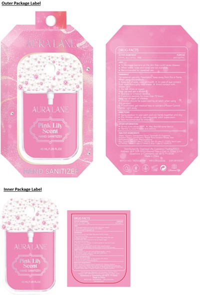 Hand Sanitizer Pink Lily Scent (87247492 2)