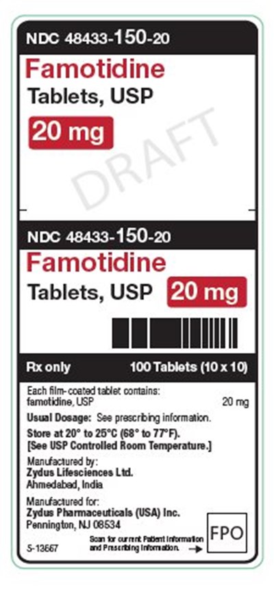 Famotidine Tablets, Usp 20 mg Unit Carton Label (Image 01)