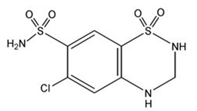 Hydrochlorothiazide Structural Formula (Image 06)