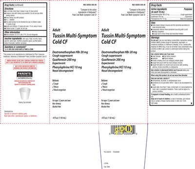 Dextromethorphan Hbr 20 mg, Guaifenesin 200 mg Phenylephrine HCl 10 mg (Tussin Cf Multi Spymtom Cold 1)