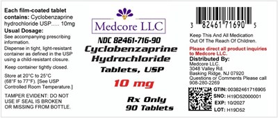 10 mg 90 Tablets (Cyclobenzaprine HCl Tabs Usp 10mg)