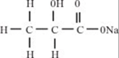 Sodium Lactate Structural Formula (Lac02 0003 03)