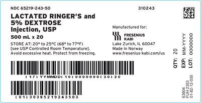 lac02-0003-08.jpg PACKAGE LABEL - PRINCIPAL DISPLAY –Lactated Ringer's and 5% Dextrose 500 mL Case Label - lac02 0003 08