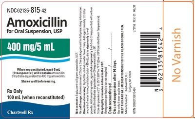 Image Description (Amoxicillin Oral Suspension 100ml Bottle Label)