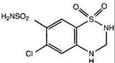 Hydrochlorothiazide Structural Formula (Diovan Hct 06)