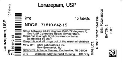 Label (71610 0842 15)
