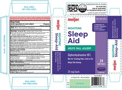 Meijer Nighttime Sleep Aid Softgel (79481 0779 4)