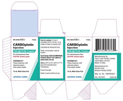 Teyro-vial-label-15-ml (Carboplatin Injection Carton Label 150mg)