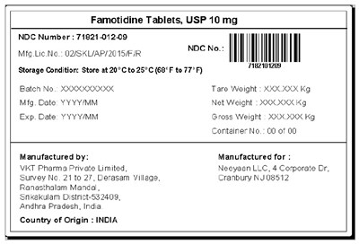 Image Description (Famotidine Tabs 10mg Label)