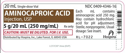 aminocaproic-02.jpg PRINCIPAL DISPLAY PANEL - 5 g/20 mL Vial Label - aminocaproic 02