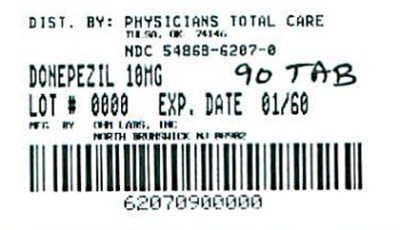 image of 10 mg package label - 6207
