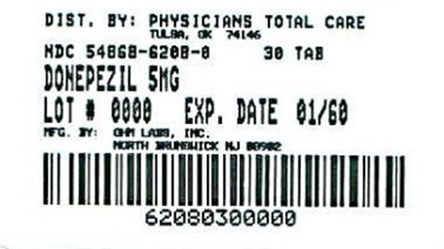 image of 5 mg package label - 6208