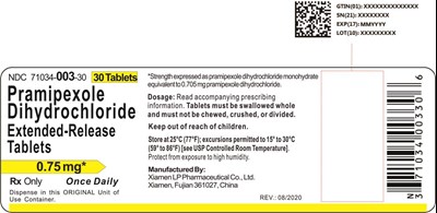 Bottle-label-0.75mg (Pramipexole 04)