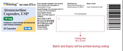 atomoxetine-fig2.jpg PACKAGE LABEL-PRINCIPAL DISPLAY PANEL - 10 mg (30 Capsules Bottle) - atomoxetine fig2