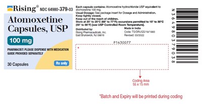 atomoxetine-fig8.jpg PACKAGE LABEL-PRINCIPAL DISPLAY PANEL - 100 mg (30 Capsules Bottle) - atomoxetine fig8