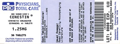 1432.jpg Cenestin® 1.25 mg Packaging Label - 1432