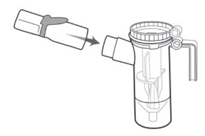 Mounting The Mouthpiece Onto The Nebulizer Cup Outlet (Bethkis 10)