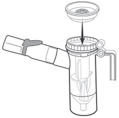 Mounting The Inspiratory Valve Cap Onto The Nebulizer Cup Top (Bethkis 11)