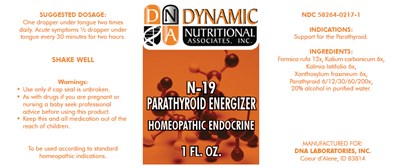 n19-01.jpg PRINCIPAL DISPLAY PANEL - 1 FL. OZ. Bottle Label - n19 01
