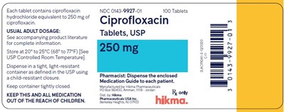 Ciprofloxacin--250mg-100-tabs (Ciprofloxacin Tablets  Mfd By Hikma 3)