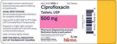 Ciprofloxacin-500mg-100-tabs (Ciprofloxacin Tablets  Mfd By Hikma 4)