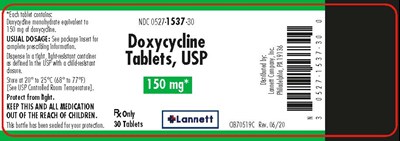 150 mg - doxycycline tablets usp 5