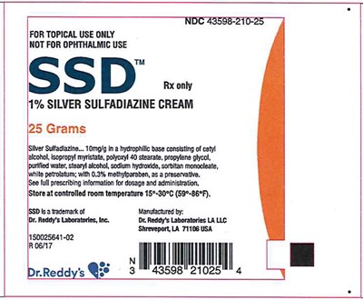 Silver Sulfadiazine 1% - 25g tube cont label