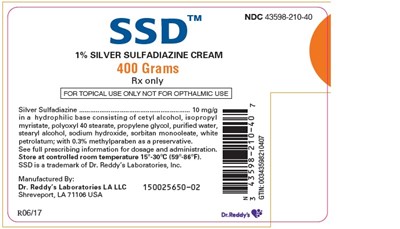 Silver Sulfadiazine 1% - 400g jar cont label