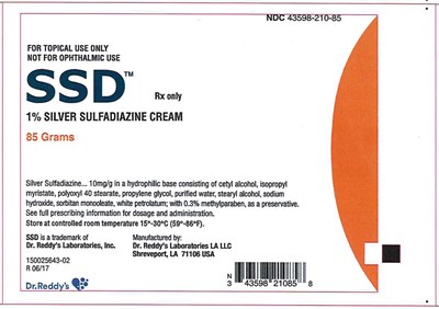 Silver Sulfadiazine 1% - 85g tube cont label