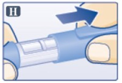 Fig. H (Pull off pen cap.)