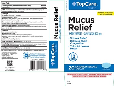 Guaifenesin 600 mg (Mucus Relief 600 mg Extended Release Caplets 1)