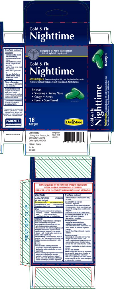 nighttime-01.jpg PRINCIPAL DISPLAY PANEL - 16 Softgel Blister Pack Carton - nighttime 01