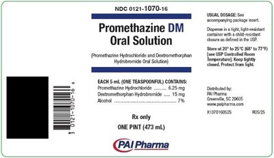 Promethazine Dm Oral Solution (One Pint (473 mL) Bottle Label)