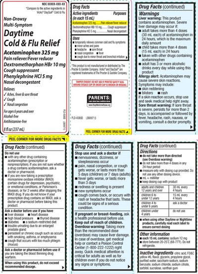 Acetaminophen 325 mg Dextromethorphan Hbr 10 mg Phenylephrine HCl 5 mg (Daytime Pe Liquid 1)