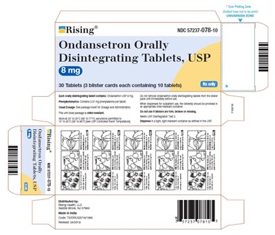 ondansetron-od-fig4.jpg PACKAGE LABEL-PRINCIPAL DISPLAY PANEL - 8 mg Blister Carton (3 x 10 Unit-dose) - ondansetron od fig4