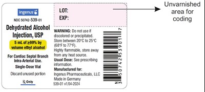 Dehydrated Alcohol Injection, USP - Vial Label - 149c50c5 59ad 4602 ad9e 58ad960eb91d 03