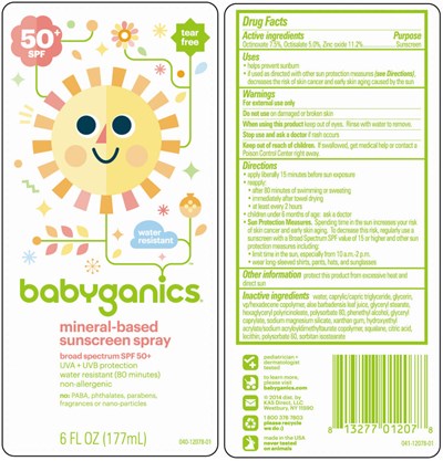 babyganics-01.jpg PRINCIPAL DISPLAY PANEL - 177 mL Bottle Label - babyganics 01