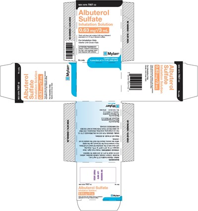 Albuterol Sulfate Inhalation Solution 0.63 mg/3 mL Carton Label (Image 01)