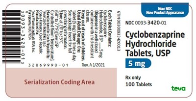 cyclobenzaprine-hcl-tablets-a071611-2.jpg label-5mg-100-tablets - cyclobenzaprine hcl tablets a071611 2